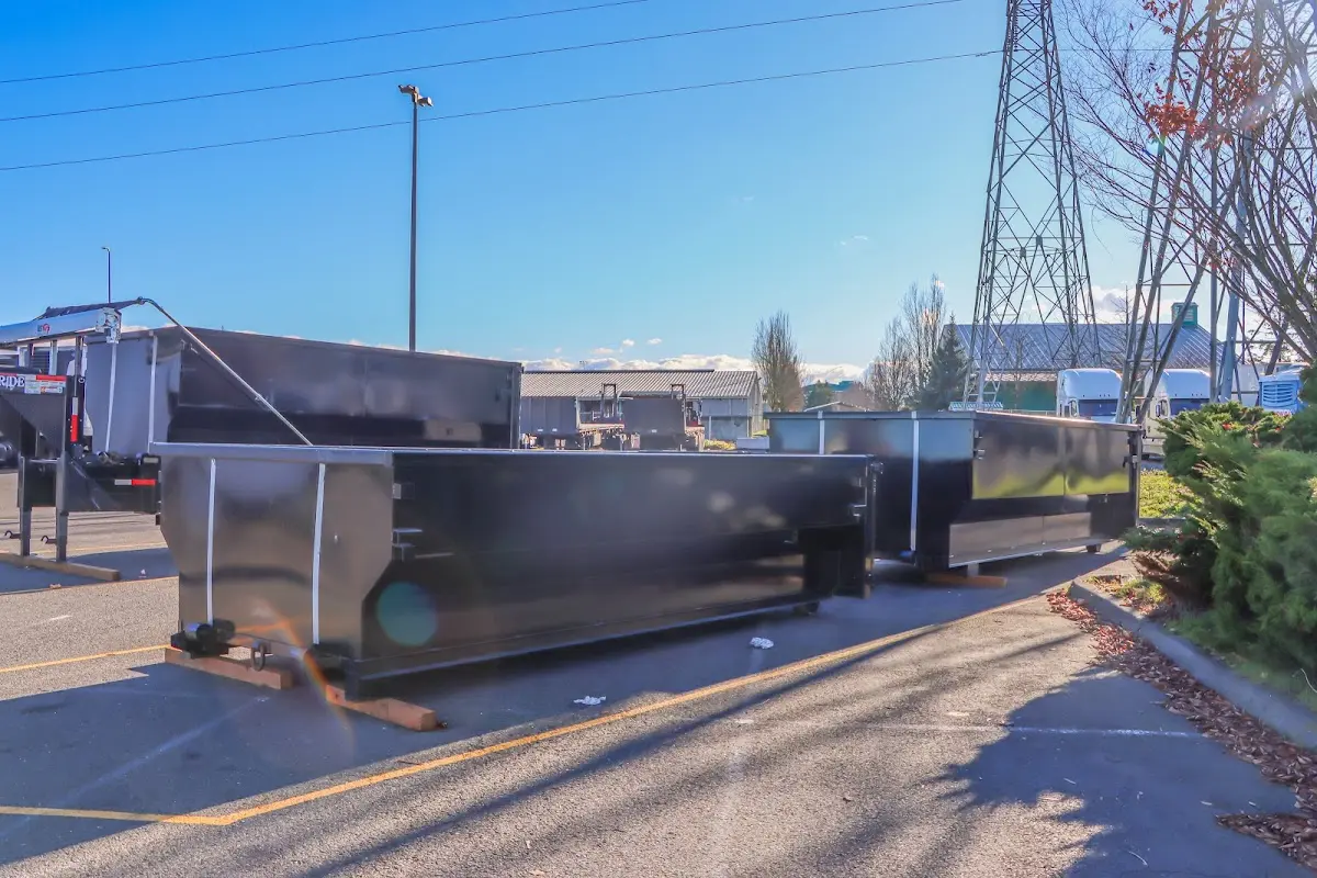Roll-off dumpster ready for waste disposal at job site for 12 Yard Dumpster Rental in Fairfield Plantation